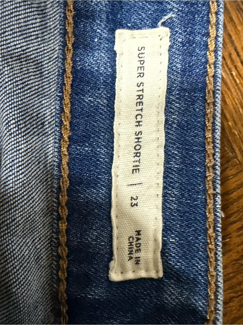 PacSun Denim Shorts Womens 23 Blue Like New Distressed Rolled Hem Super Stretch